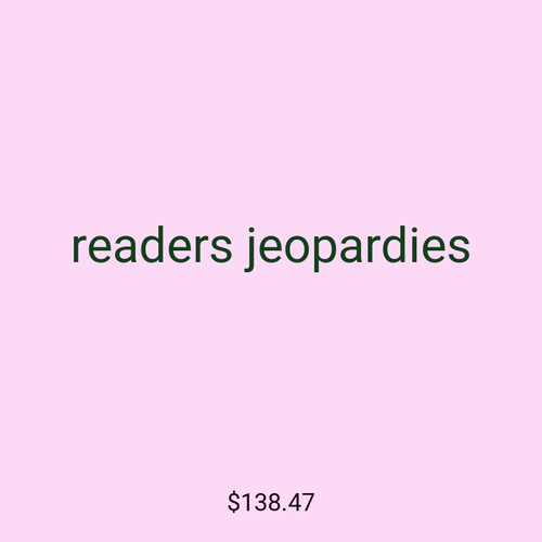 readers jeopardies