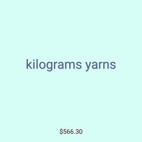 kilograms yarns