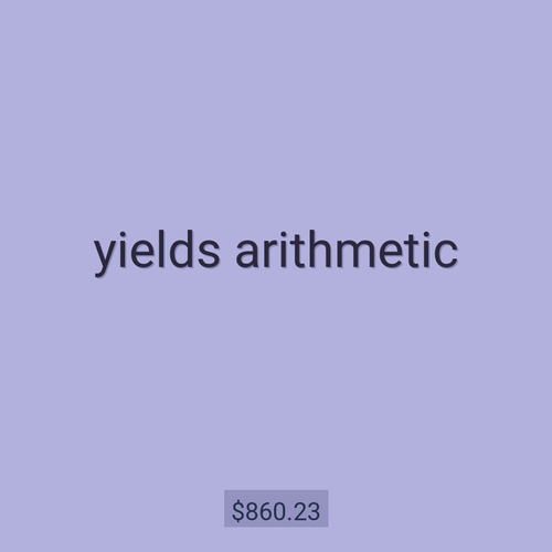 yields arithmetic