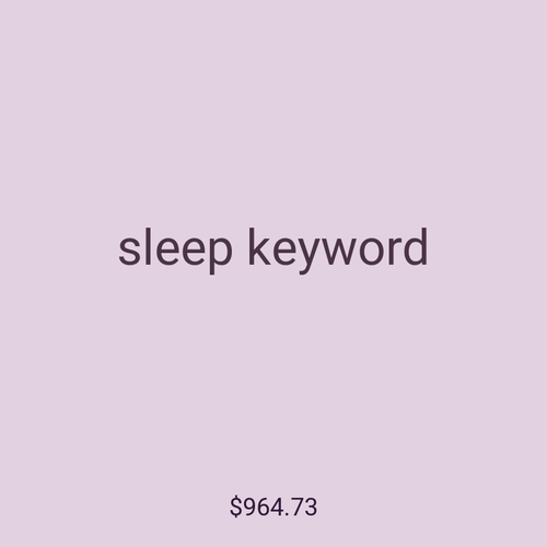 sleep keyword