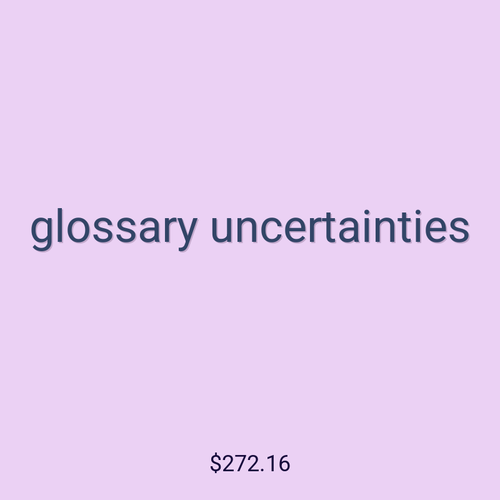 glossary uncertainties