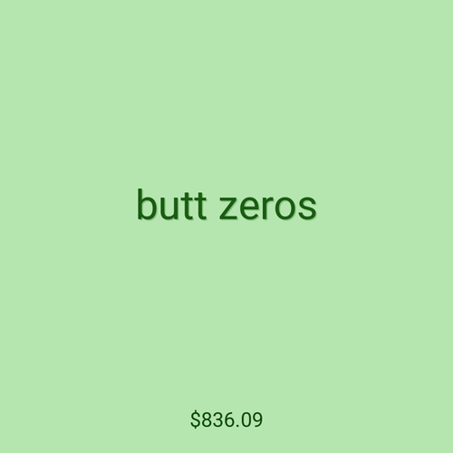butt zeros