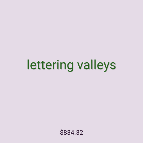 lettering valleys