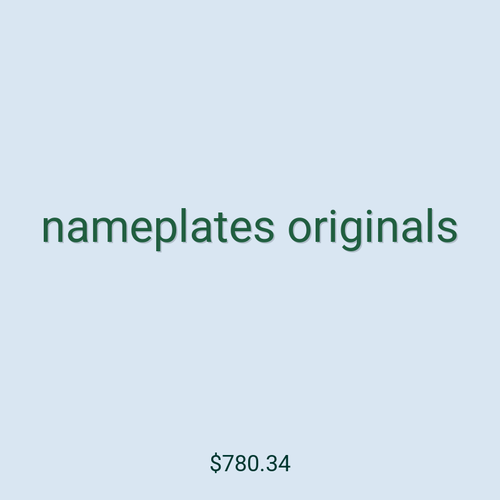 nameplates originals