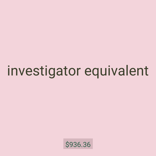 investigator equivalent
