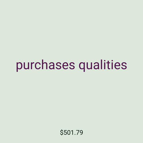 purchases qualities