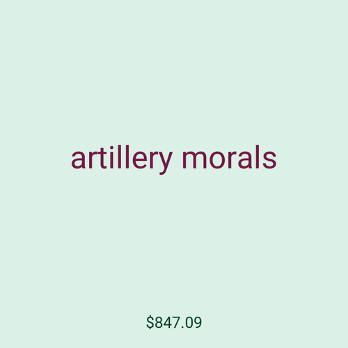 artillery morals