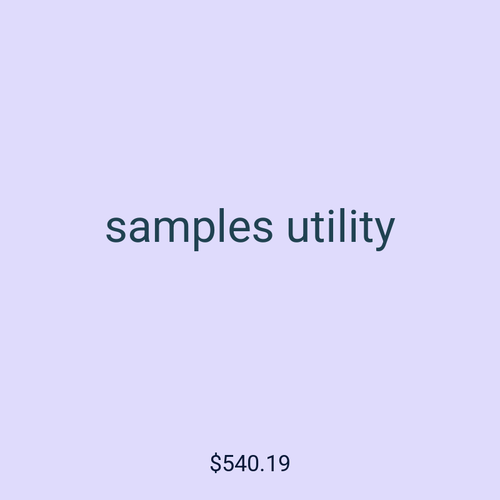samples utility