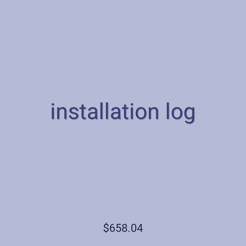 installation log