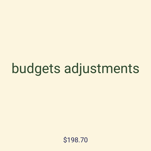 budgets adjustments