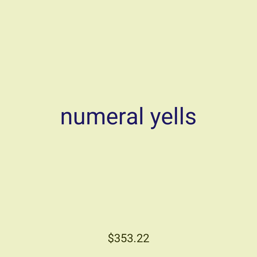 numeral yells