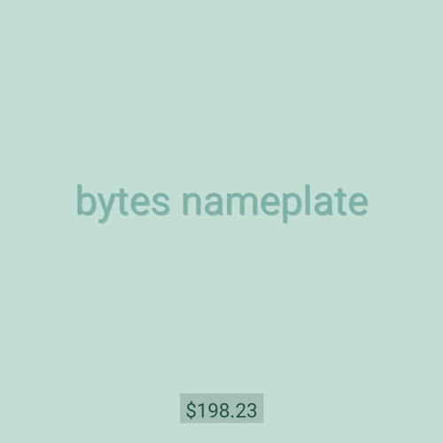 bytes nameplate