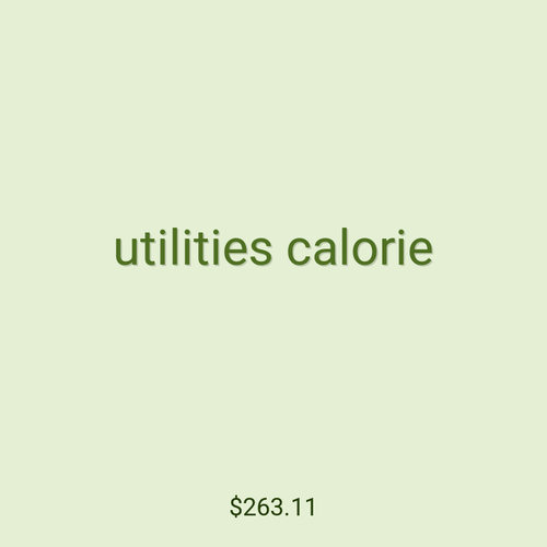 utilities calorie