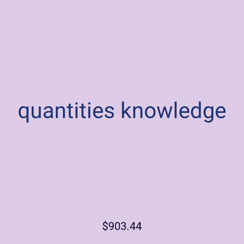 quantities knowledge