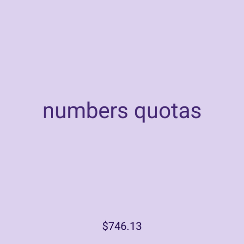 numbers quotas