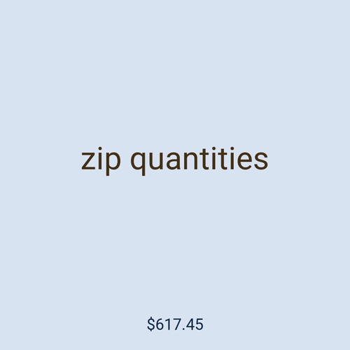 zip quantities