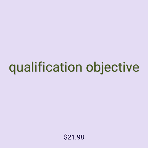 qualification objective