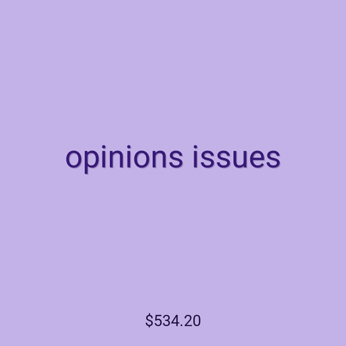 opinions issues