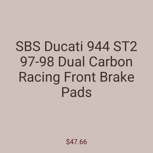 SBS Ducati 944 ST2 97-98 Dual Carbon Racing Front Brake Pads