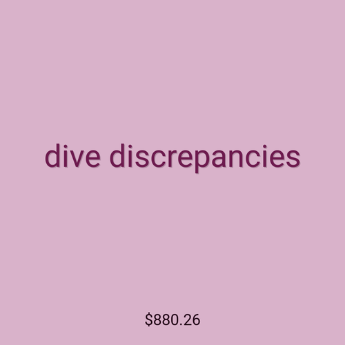dive discrepancies