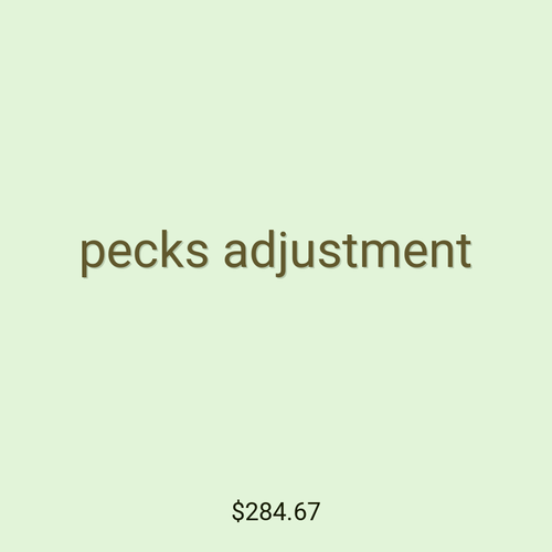 pecks adjustment