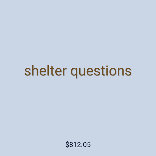 shelter questions
