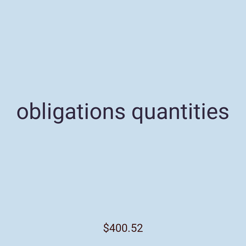 obligations quantities