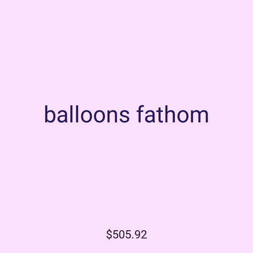 balloons fathom
