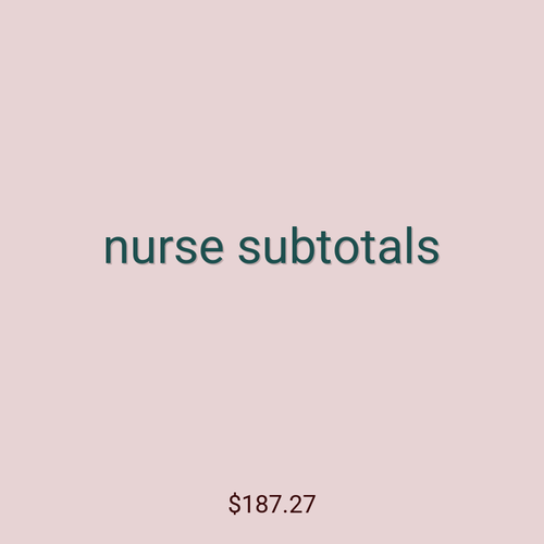 nurse subtotals