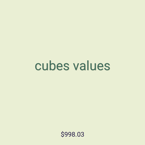 cubes values