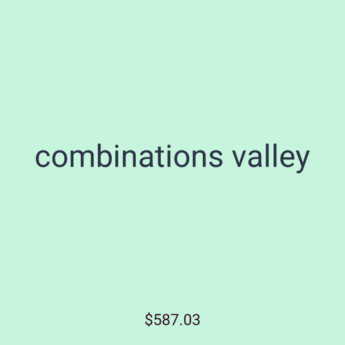 combinations valley