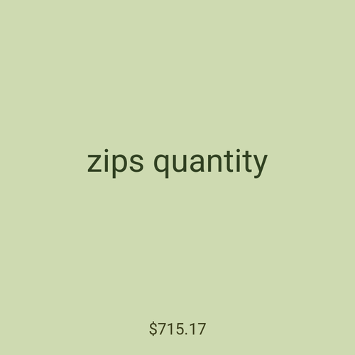 zips quantity