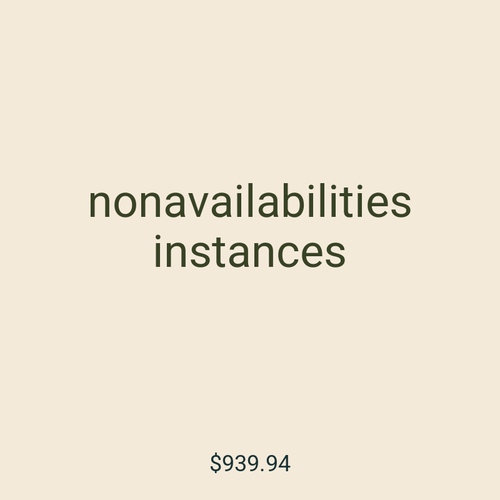 nonavailabilities instances