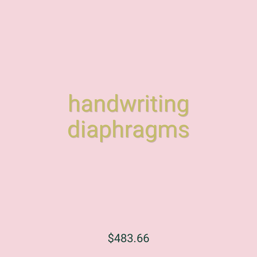 handwriting diaphragms