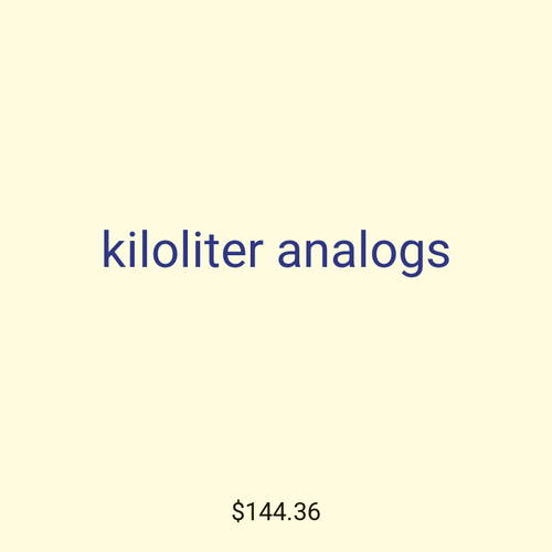 kiloliter analogs
