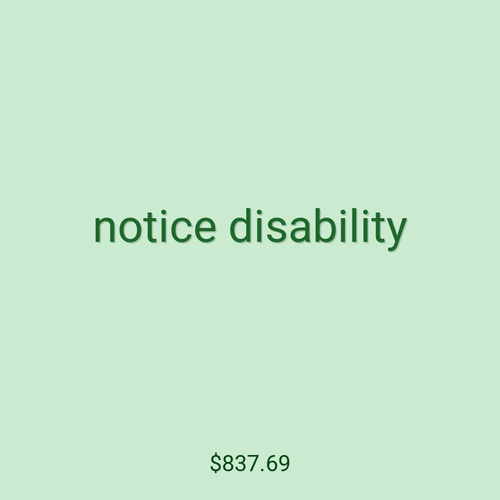 notice disability