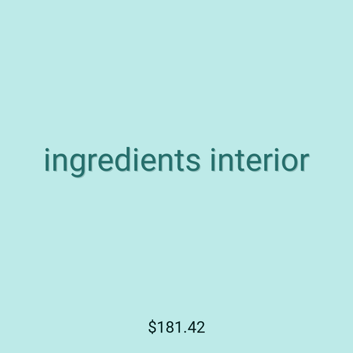 ingredients interior