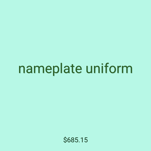 nameplate uniform