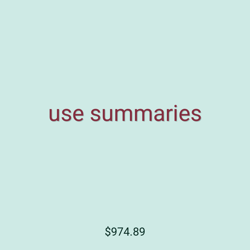 use summaries