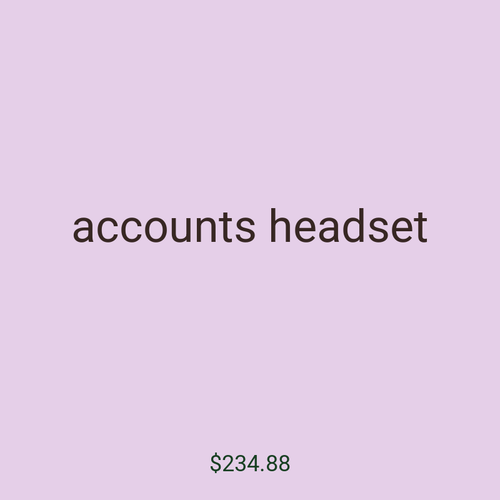 accounts headset