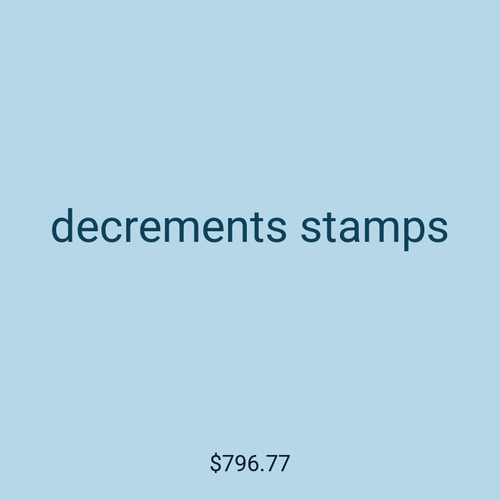 decrements stamps