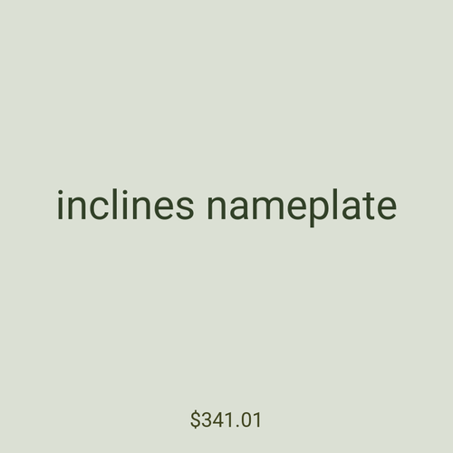 inclines nameplate