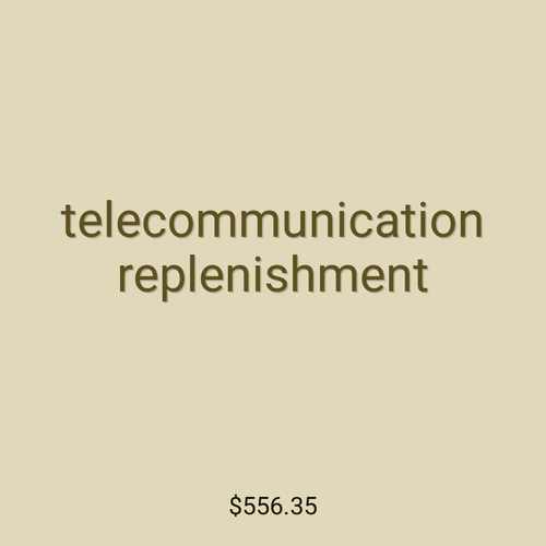 telecommunication replenishment
