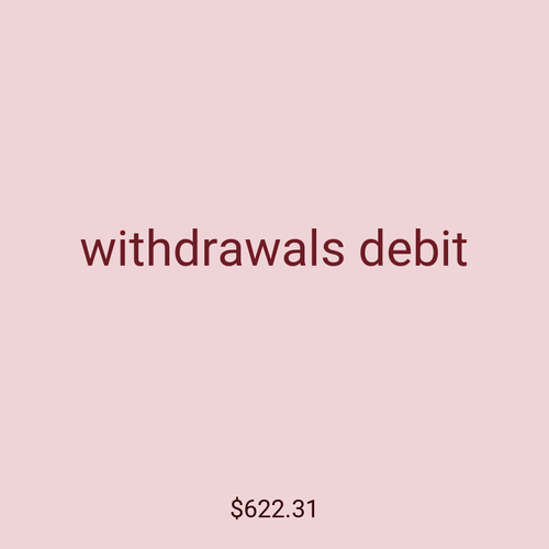 withdrawals debit