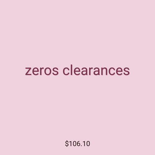 zeros clearances