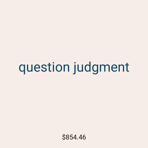 question judgment
