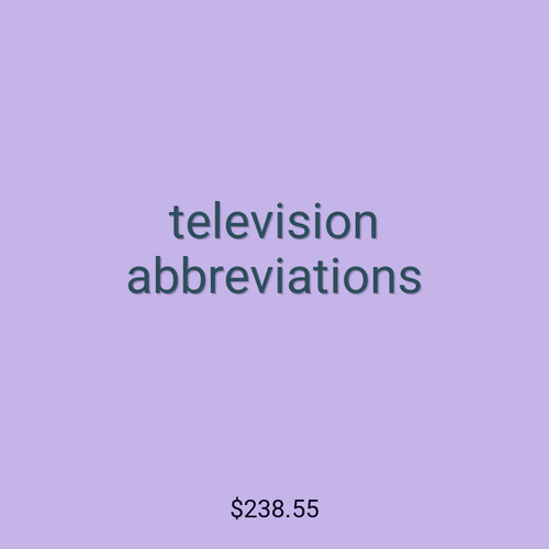 television abbreviations