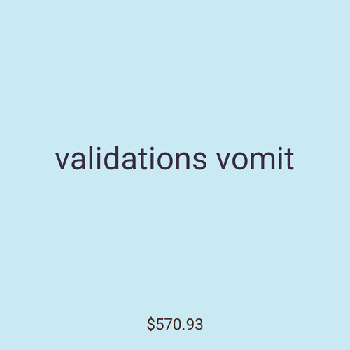 validations vomit