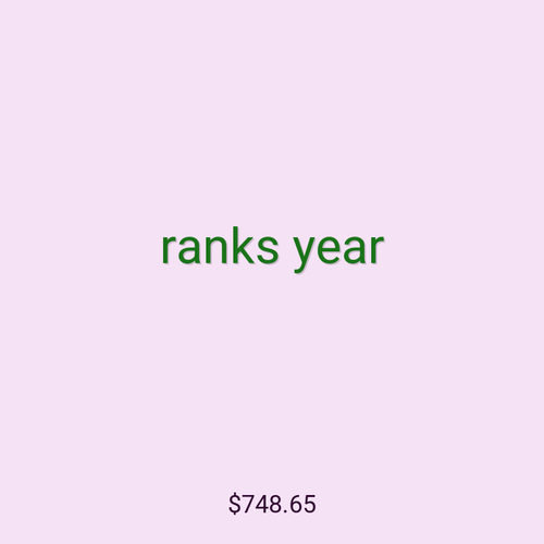 ranks year