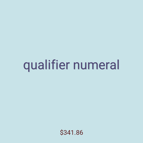 qualifier numeral